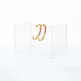 HELLO EDIE // Gemstone Baguette Hoops