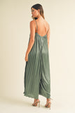 Olive Pleat Jumpsuit