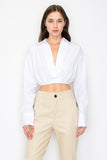Cropped Poplin Top