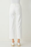Tara Wide Leg Pant // white