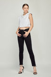High Rise Slim Straight Denim