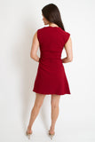 Kiki Gathered Mini Dress // burgundy