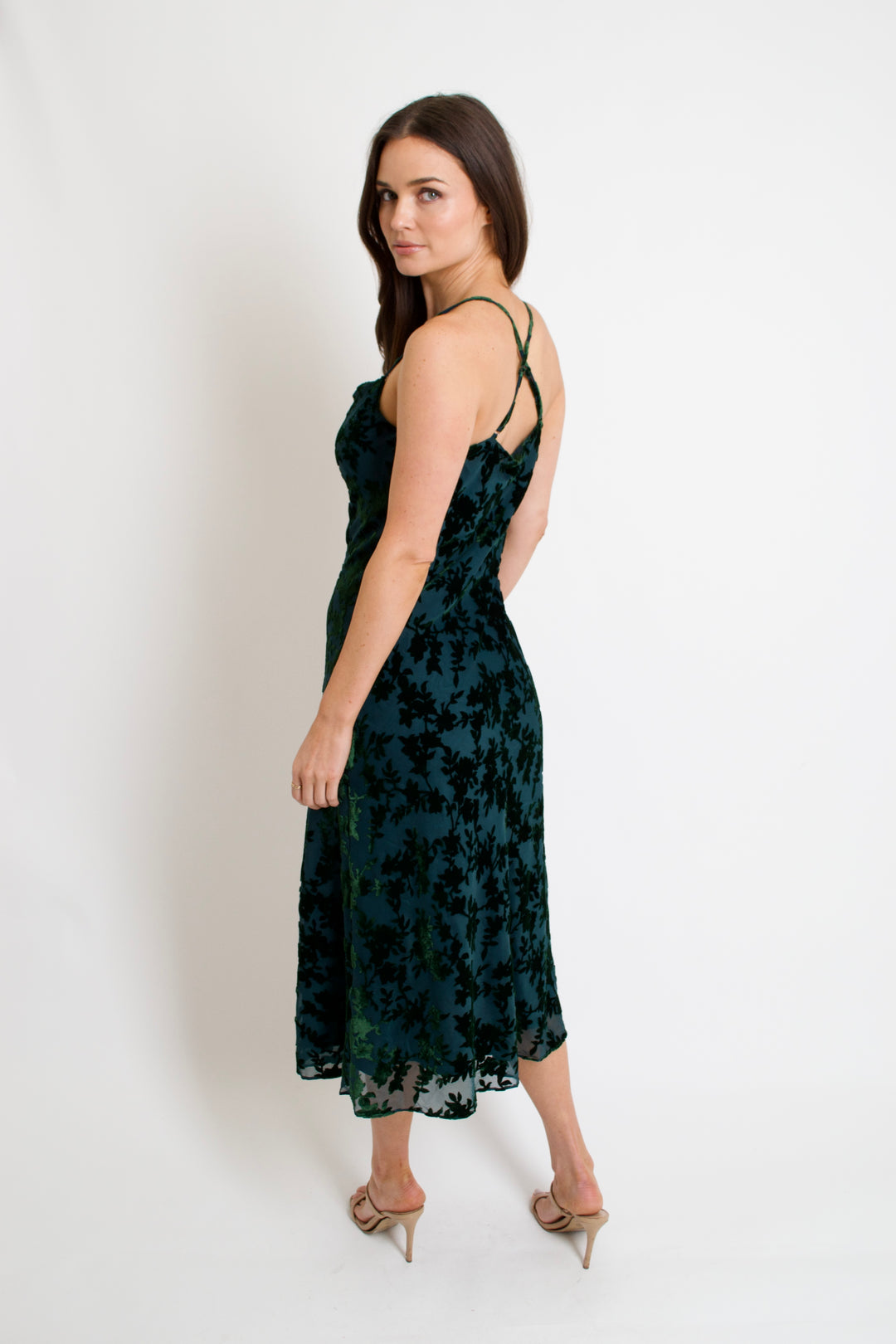 Wisteria Velvet Midi Dress