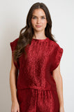 Maeve Metallic Top // wine