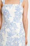 Garden Sketch Romper // blue