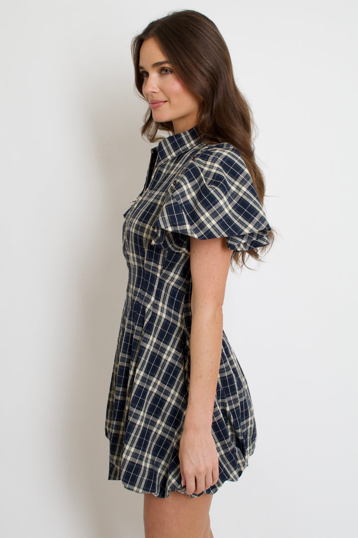 Jeanne Plaid Bubble Dress