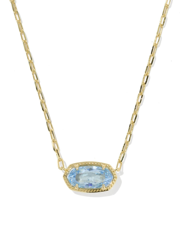 Elisa Luxe Pendent Necklace in Light Blue