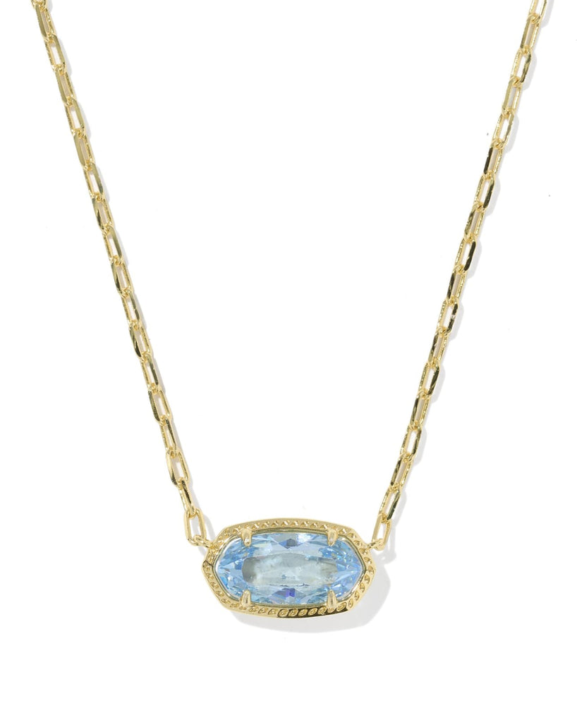 Elisa Luxe Pendent Necklace in Light Blue