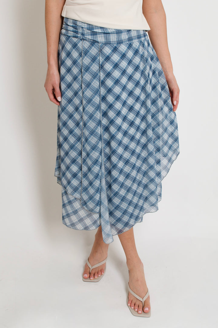 Plaid Handkerchief Skirt