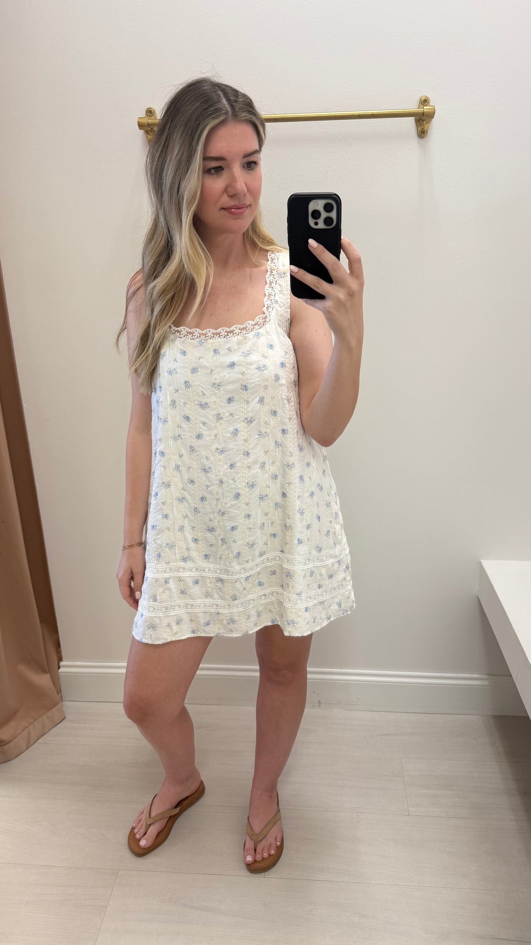 Ditsy Eyelet Babydoll Dress