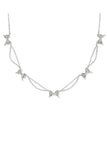 Bow Silver Strand Necklace