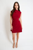 Kiki Gathered Mini Dress // burgundy