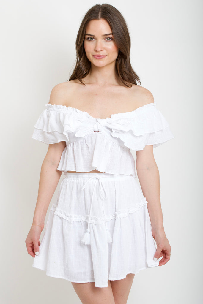 Ruffle Linen Top