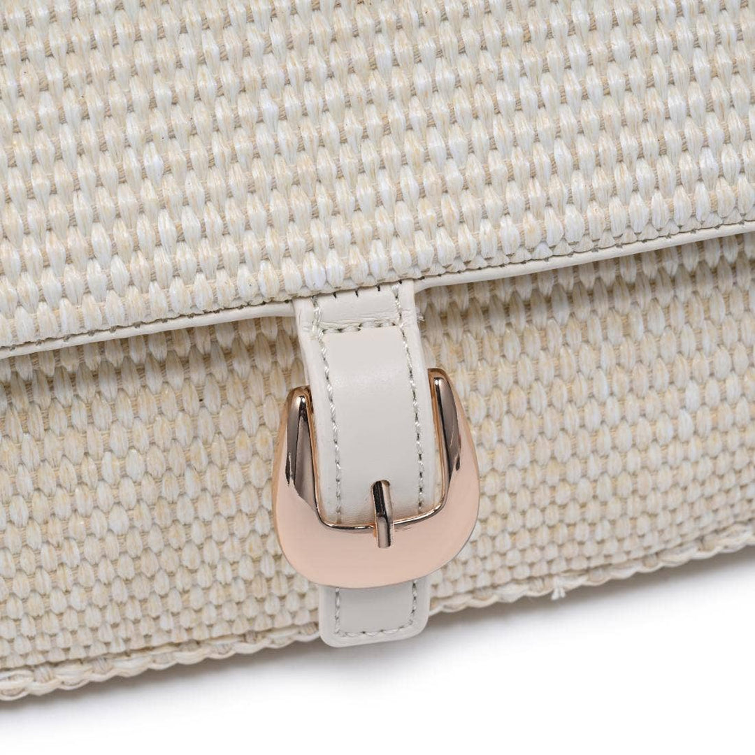 Gloria Straw Crossbody // ivory