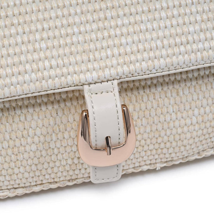 Gloria Straw Crossbody // ivory