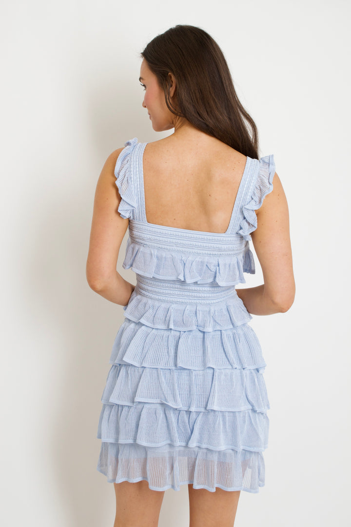 Frill Knit Mini Dress