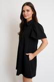 Onyx Button Dress