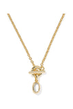 Mini Elisa Toggle Necklace Gold- Ivory