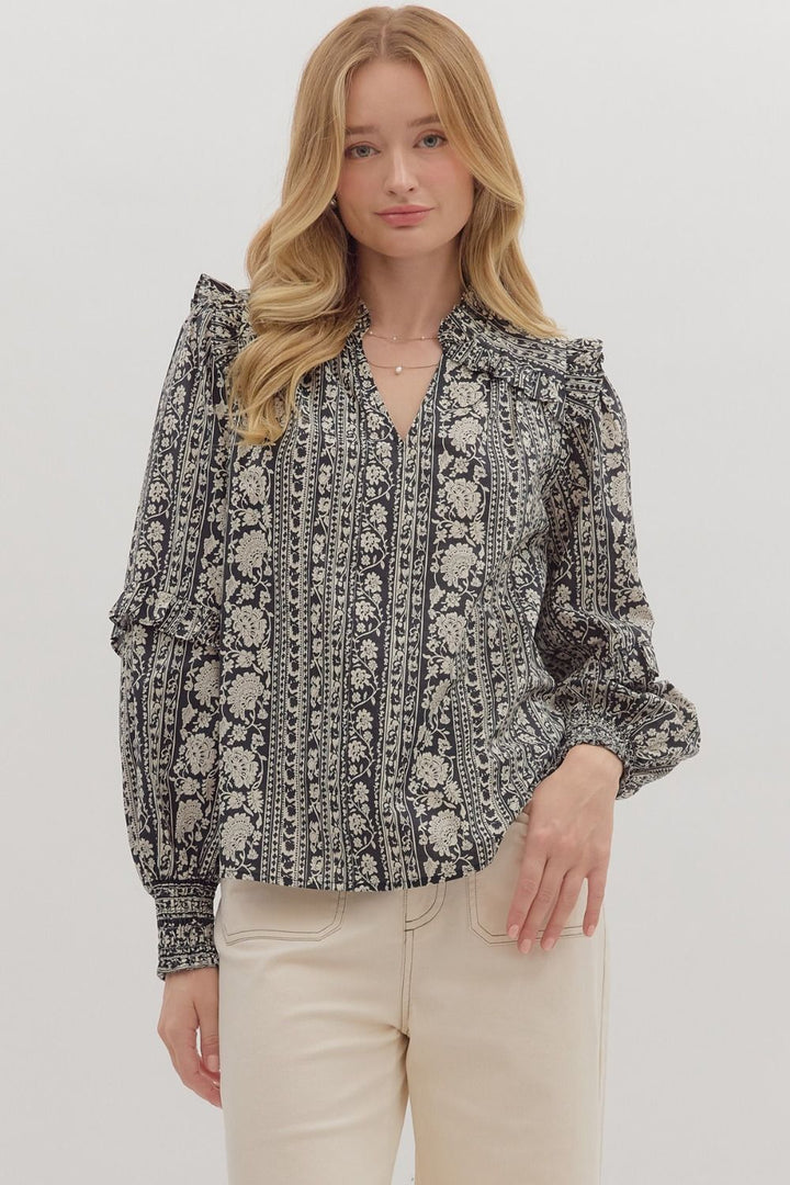 Winter Floral Top