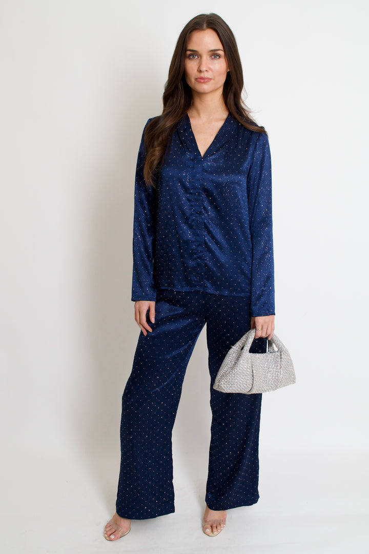 Thea Embellished Satin Top