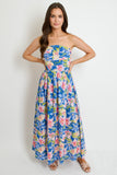 Sunset Petal Sky Maxi Dress