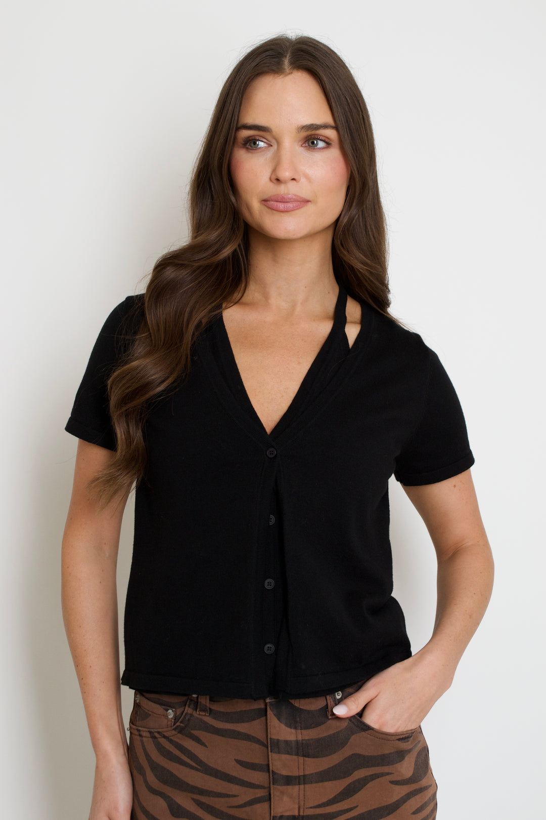Layered Knit Blouse