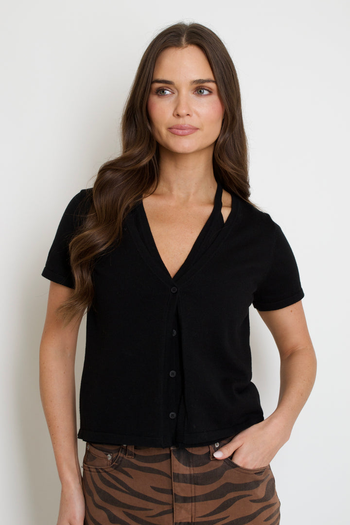 Layered Knit Blouse