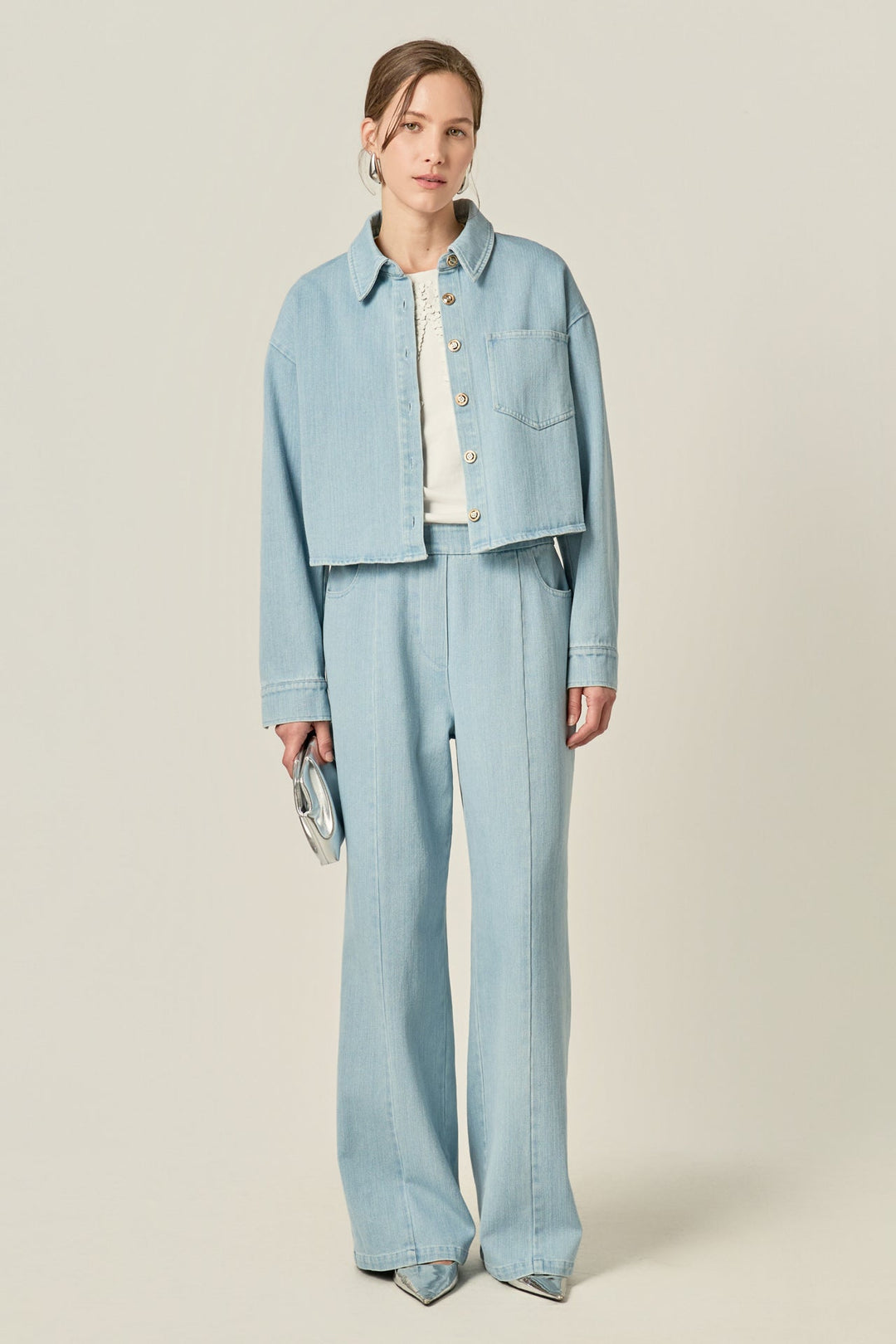 The Cropped Denim Shirt