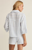 Helena Striped Gauze Button Up