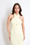 Textured Halter Midi Dress