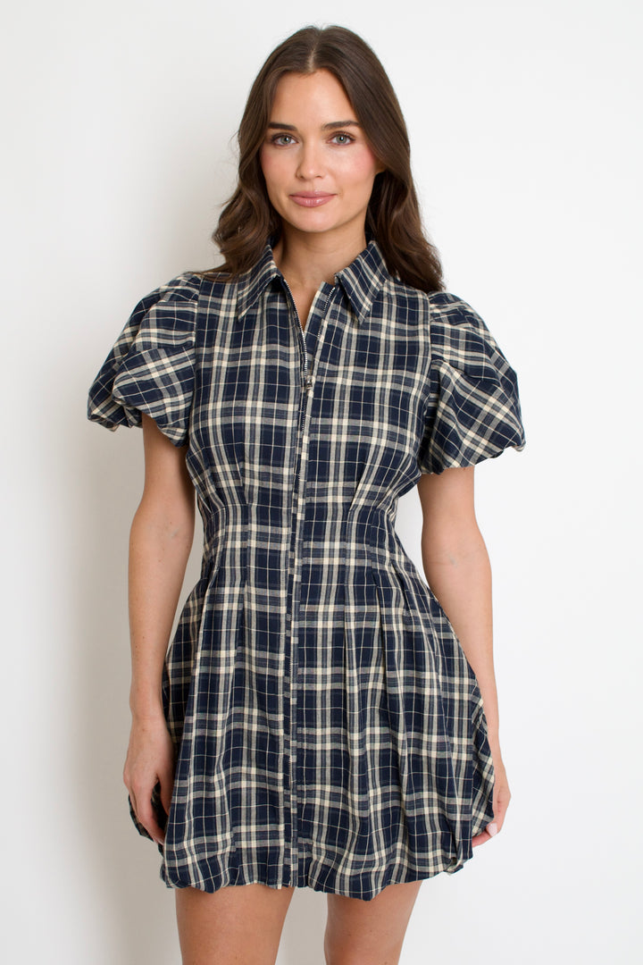 Jeanne Plaid Bubble Dress