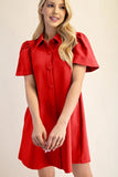 Ruby Button Dress