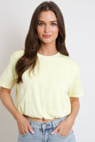 Lemon Bubble Hem Top