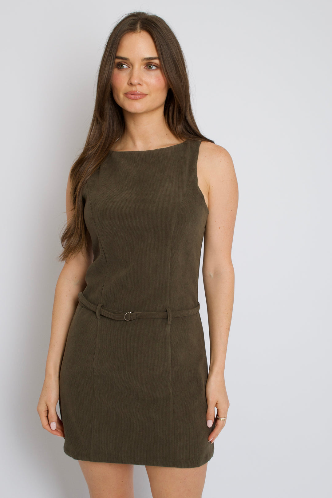 Liv Suede Belted Dress