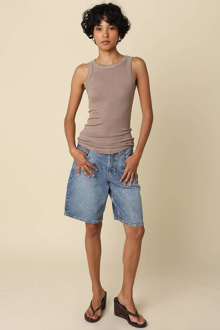 Basic Ribbed Tank // sand