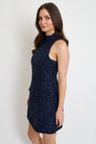 Darcy Navy Tweed Mini Dress