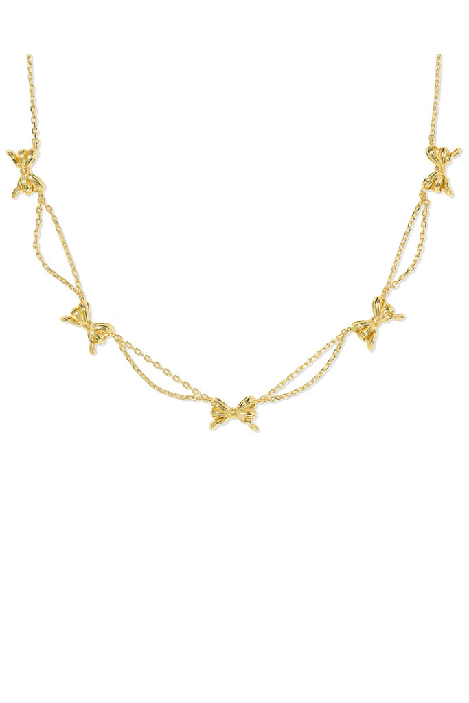 Bow Gold Strand Necklace