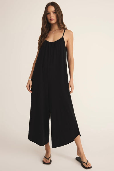Textured Flared Jumpsuit