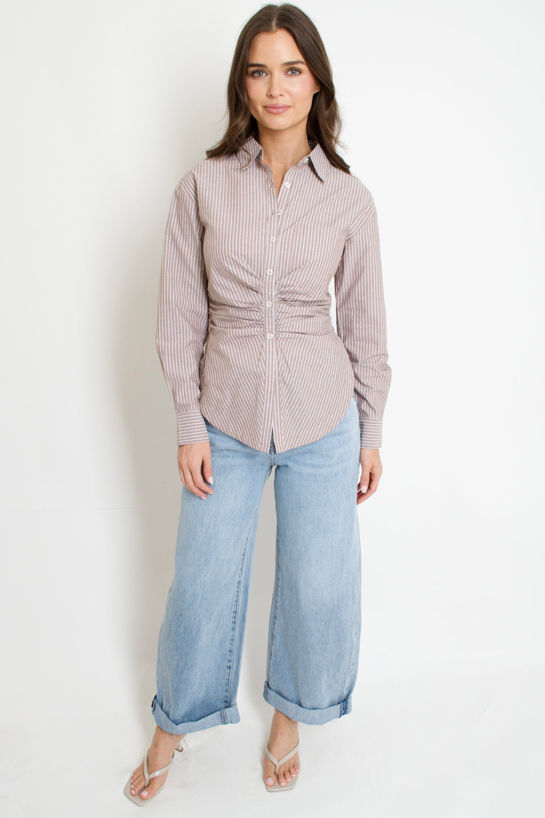 Ella Ruched Stripe Top