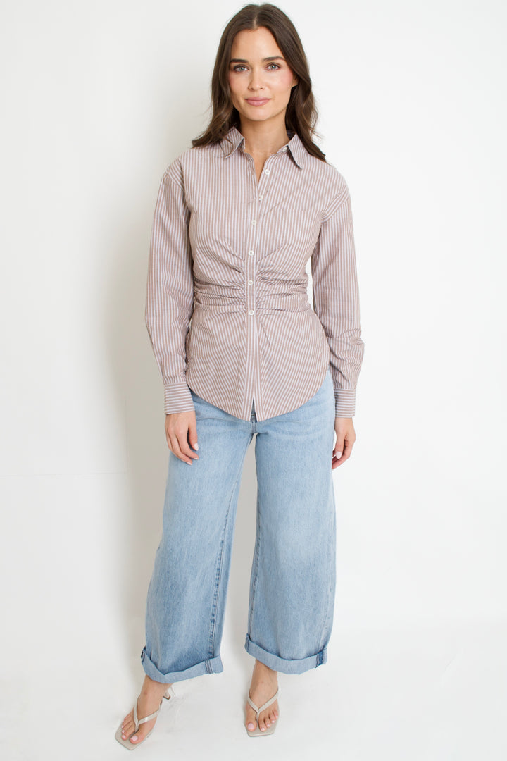 Ella Ruched Stripe Top