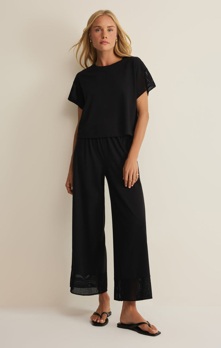 Banyan Crochet Top in Black