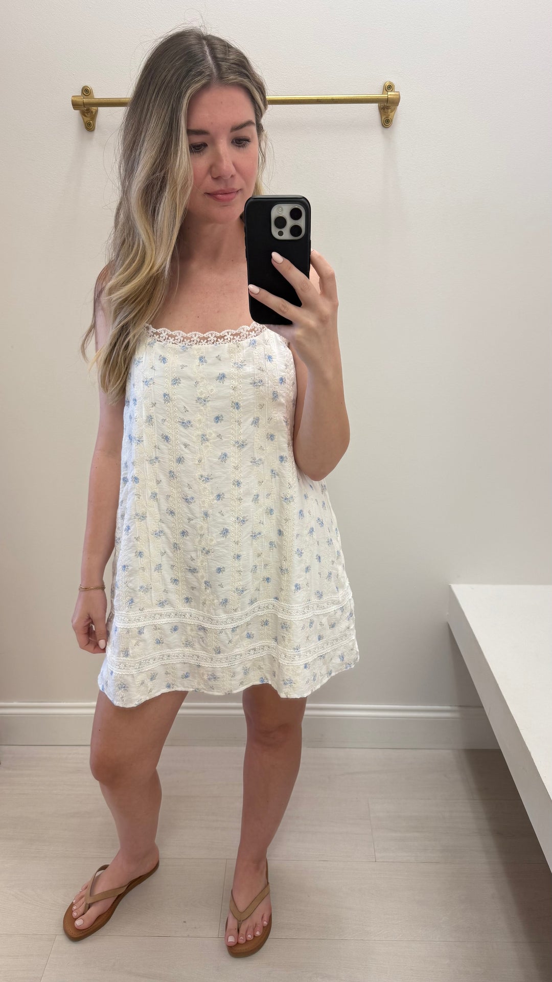 Ditsy Eyelet Babydoll Dress