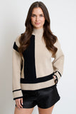 Colorblock Turtleneck Sweater