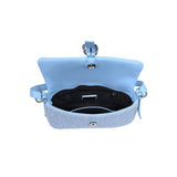 Gloria Straw Crossbody // baby blue