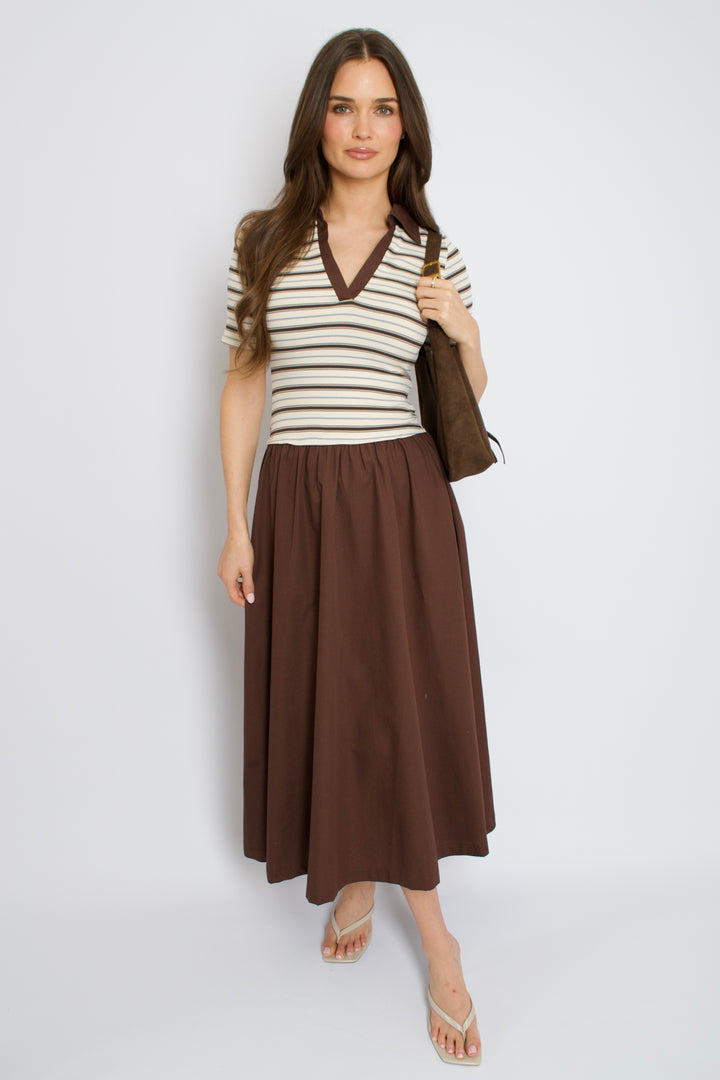 Polo Striped Midi Dress