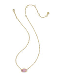 Elisa Luxe Pendent Necklace in Light Pink CZ