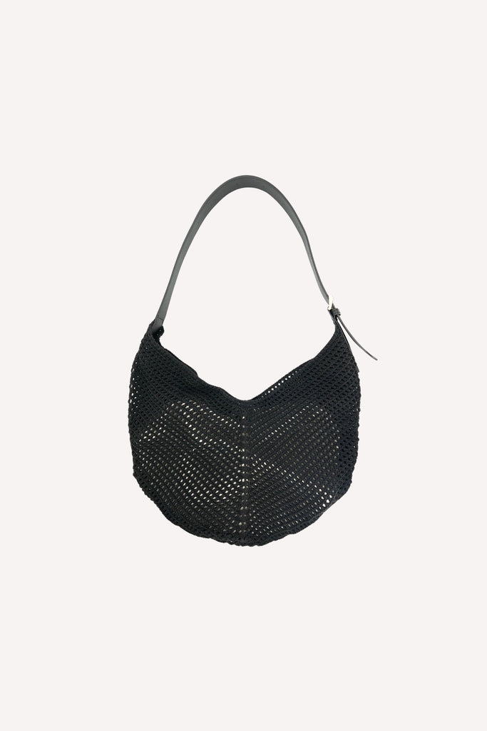 Crochet Hobo Bag / black