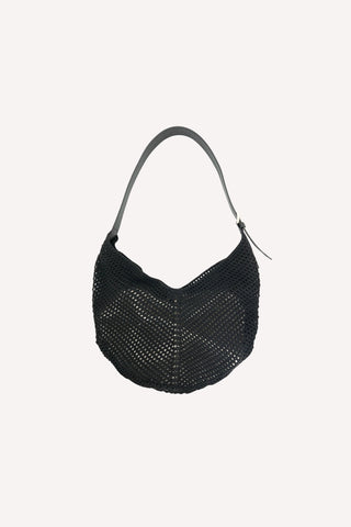 Crochet Hobo Bag / black