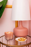 SWEET GRACE // Pink Flower Ribbed Candle