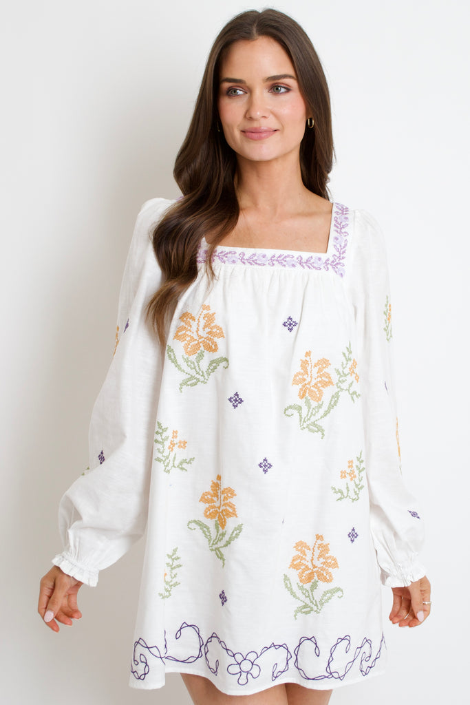 Blushing Meadow Mini Dress